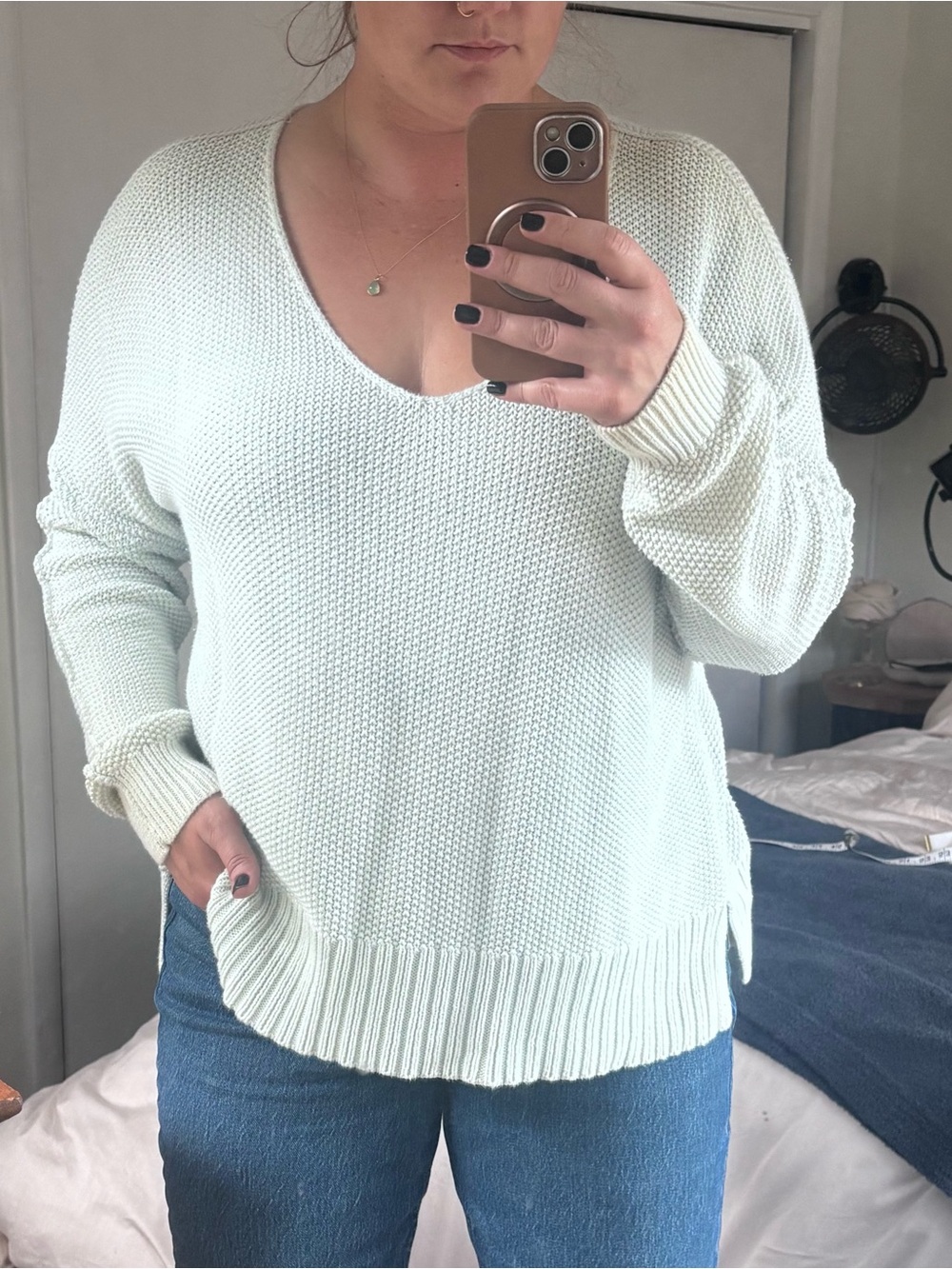 V-Neck Knit Sweater